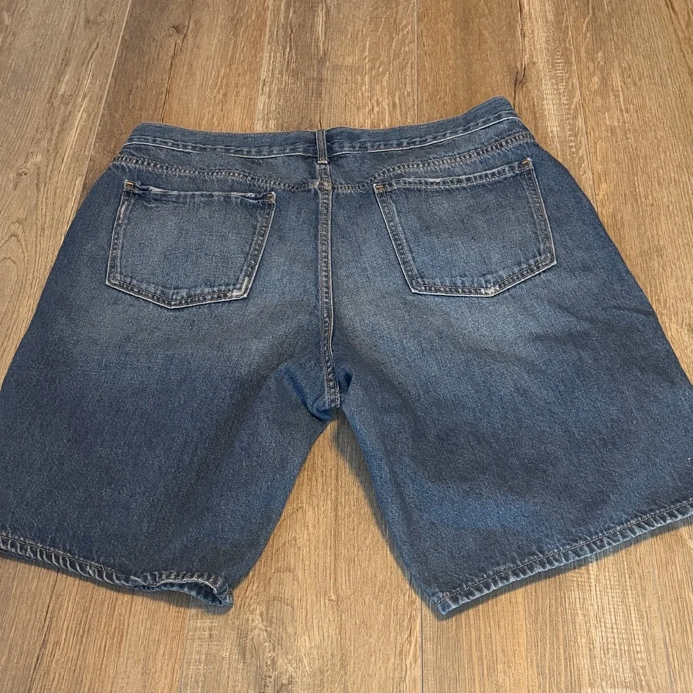 Old Navy Boyfriend Denim Shorts in Dark Blue
